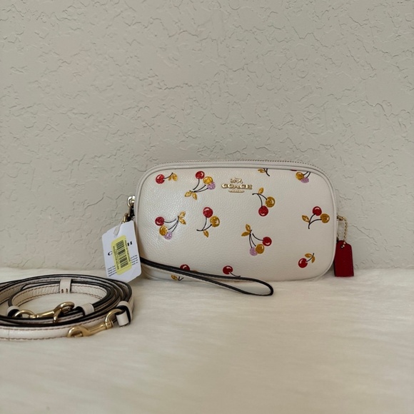 Coach Handbags - Coach Sadie Crossbody Clutch With Cherry Print